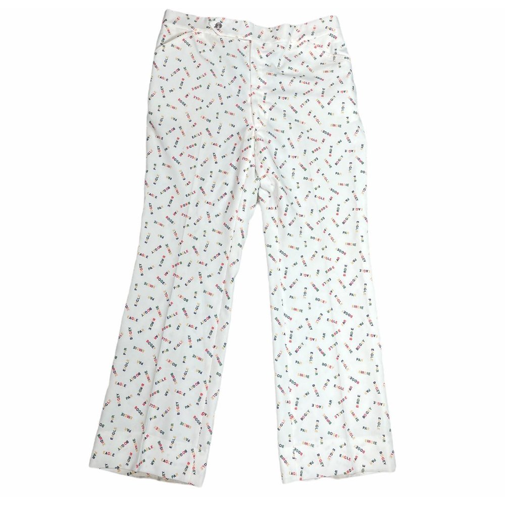 Vintage Mark Chrisman 1960s Multicolor Printed Golf Pants 39 x 32.5